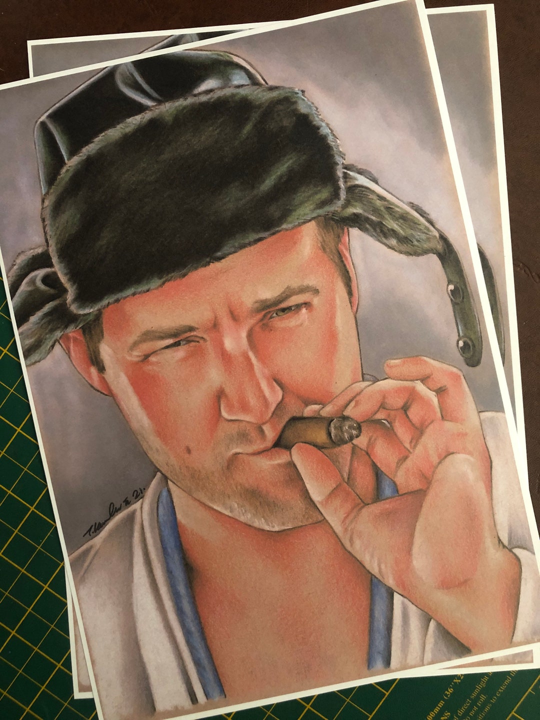 PRINT.... Cousin Eddie ... Original Fan-art .. Signed Print. Christmas ...