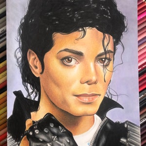 Michael Jackson Dessin original au crayon. Fan-ART A4. image 3