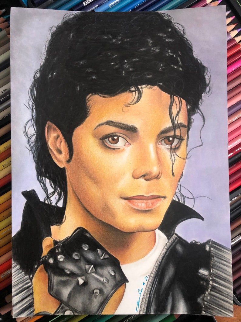 Michael Jackson Dessin original au crayon. Fan-ART A4. image 3