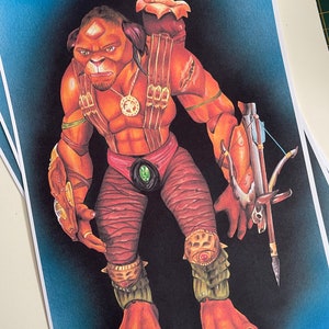 PRINT... Archer / Small Soldiers .. . signed Fan-ART A4.