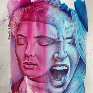 Prima Facie drawing Original Fan-ART A4. Jodie Comer Tessa