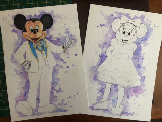 ディズニー ウォルトディズニー ミッキー＆ミニー　絵画 楽天市場】【取寄せ】 ディズニー US公式商品 ミッキーマウス