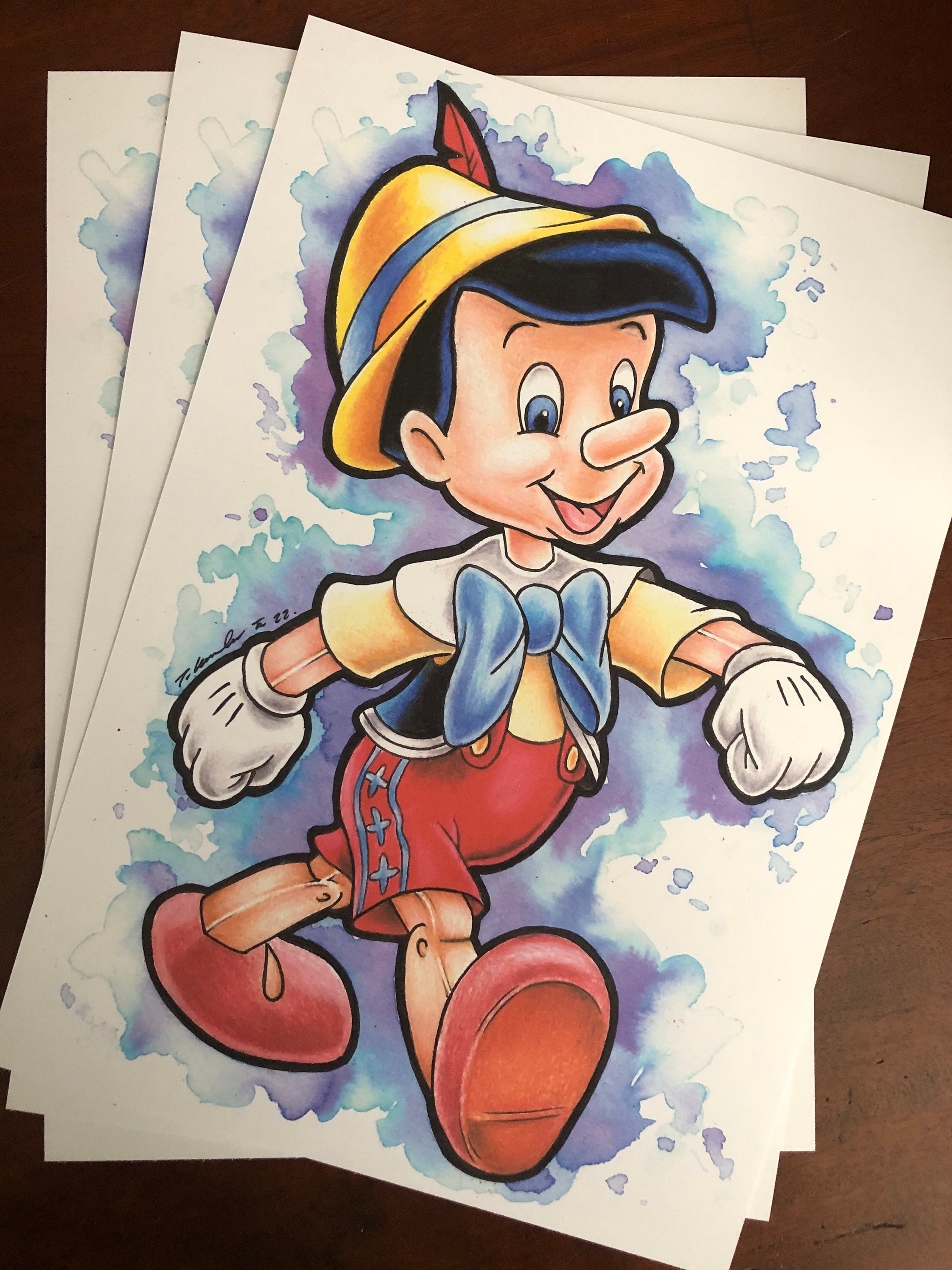 絵画 Disney Pinocchio Art Edition Geppetto's Pinocchio
