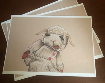 PRINT ... Lamb Chop ... signed Fan-ART A4.