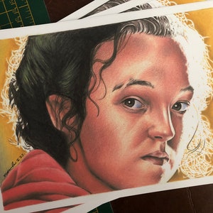 IMPRESSION ... Le dernier d'entre nous. . signé Fan-ART A4. Bella Ramsey Ellie