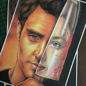 PRINT.... YOU  ... Original Fan-art ..  signed print. Joe Goldberg / Love Quinn