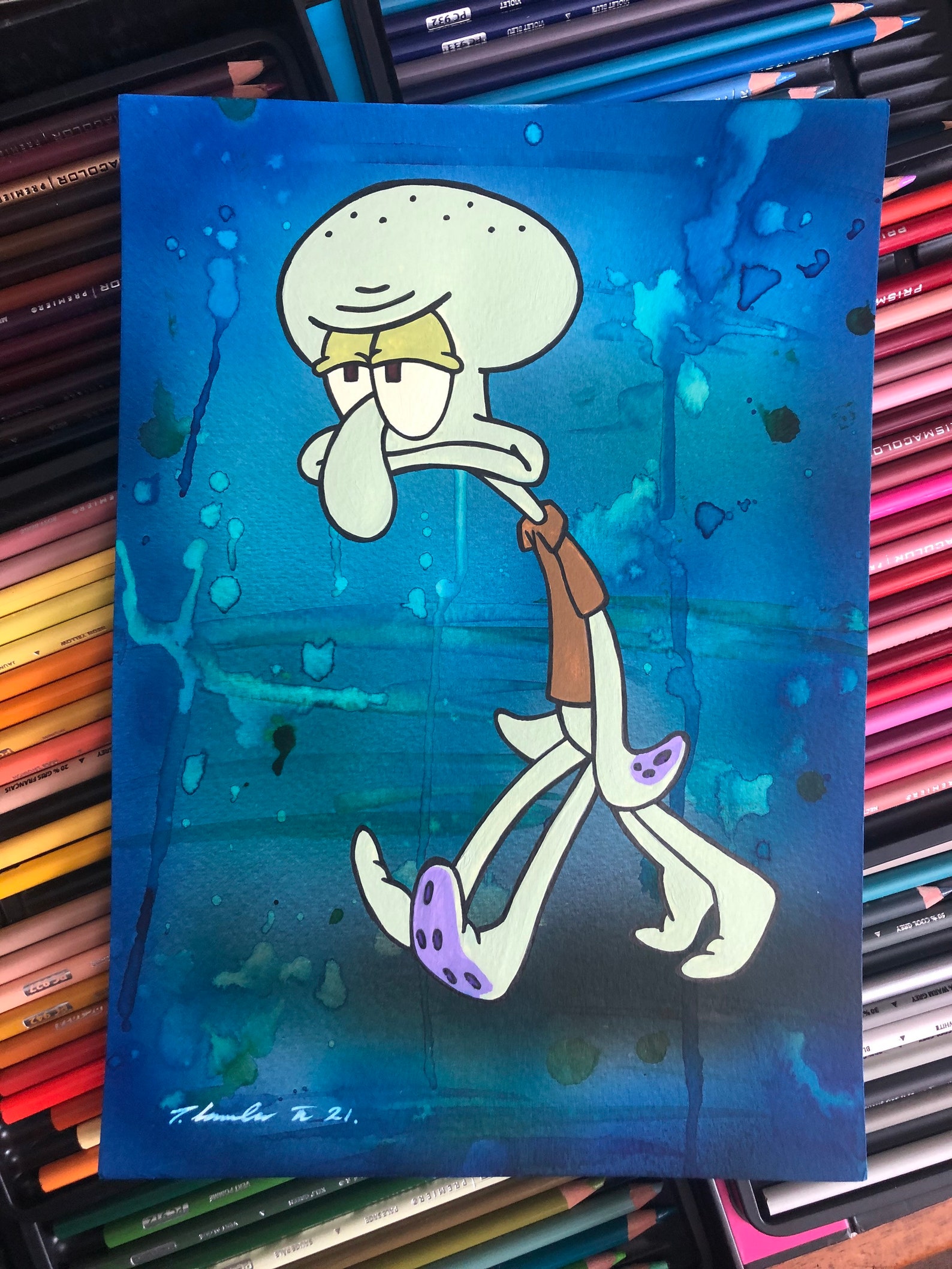Spongebob Squidward Painting