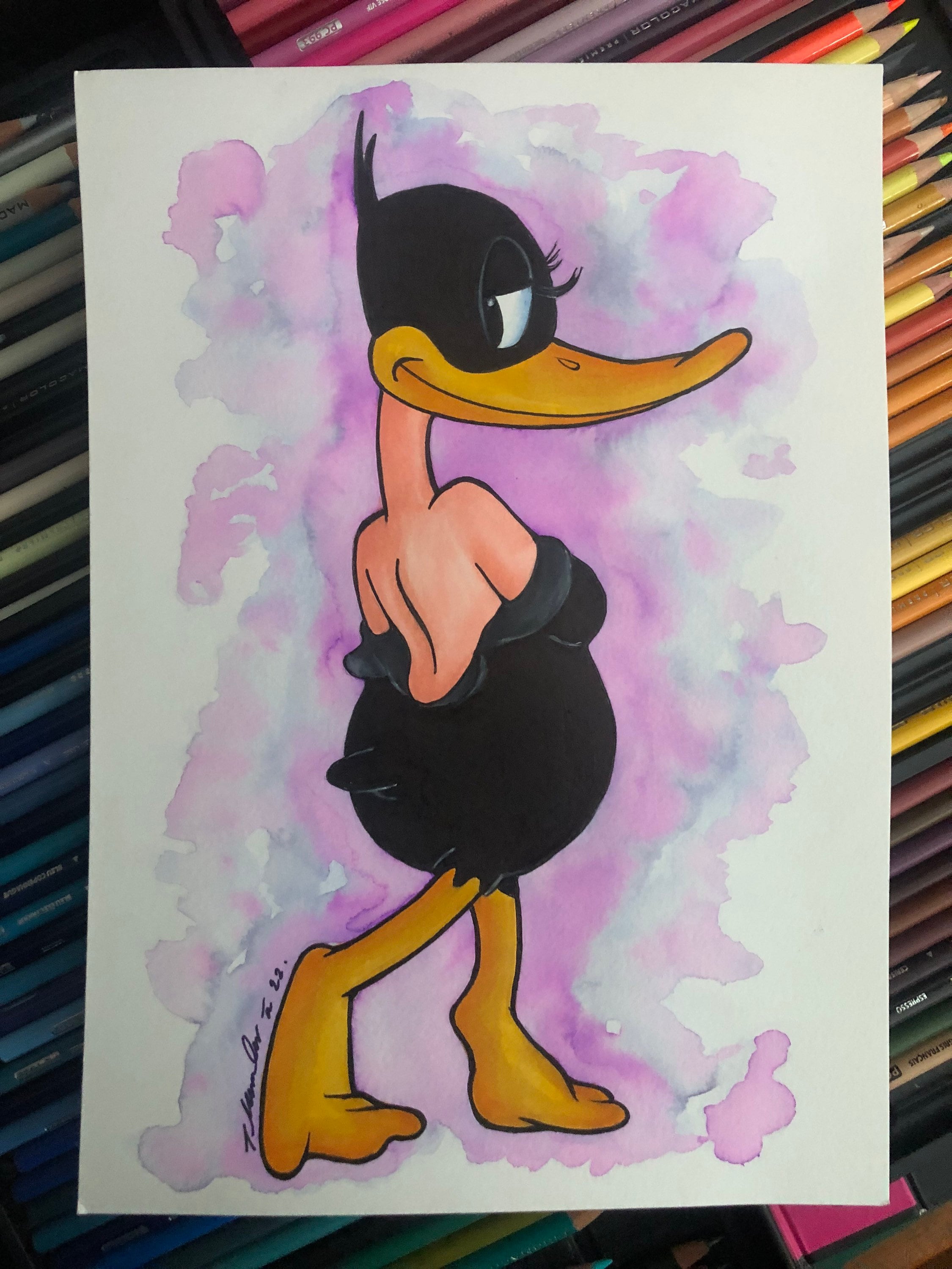 Daffy Duck Sitting In The Desk Diamond Painting 