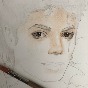 Michael Jackson Original pencil drawing . Fan-ART A4. zdjęcie 9