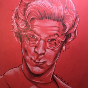 The Church Lady original pencil sketch drawing ,A4 .fan-art. Dana Carvey. Saturday Night Live SNL