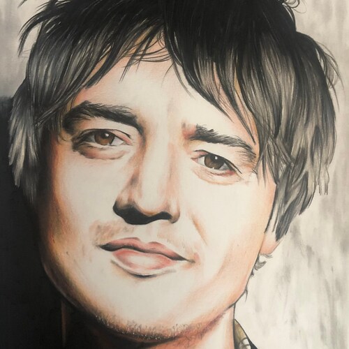 Pete Doherty original pencil drawing. A4 fan-art. shops The Libertines / Babyshambles