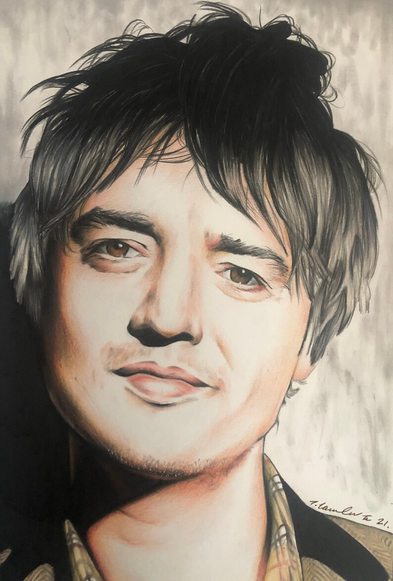 Pete Doherty original pencil drawing. A4 fan-art. shops The Libertines / Babyshambles