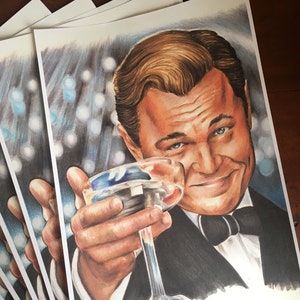 PRINT.... Leonardo DiCaprio...A4 fan-art...The Great Gatsby.. signed