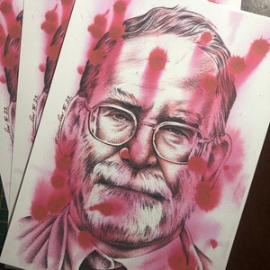 PRINT … Dr Harold Shipman . .. signed original ART print A4.