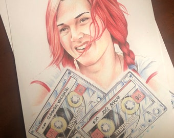 PRINT... Clementine.. . signed Fan-ART A4. Kate Winslet .. Eternal sunshine of the spotless mind