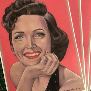 PRINT.... Betty White ... Original Fan-art ..  . signed print . The Golden Girls