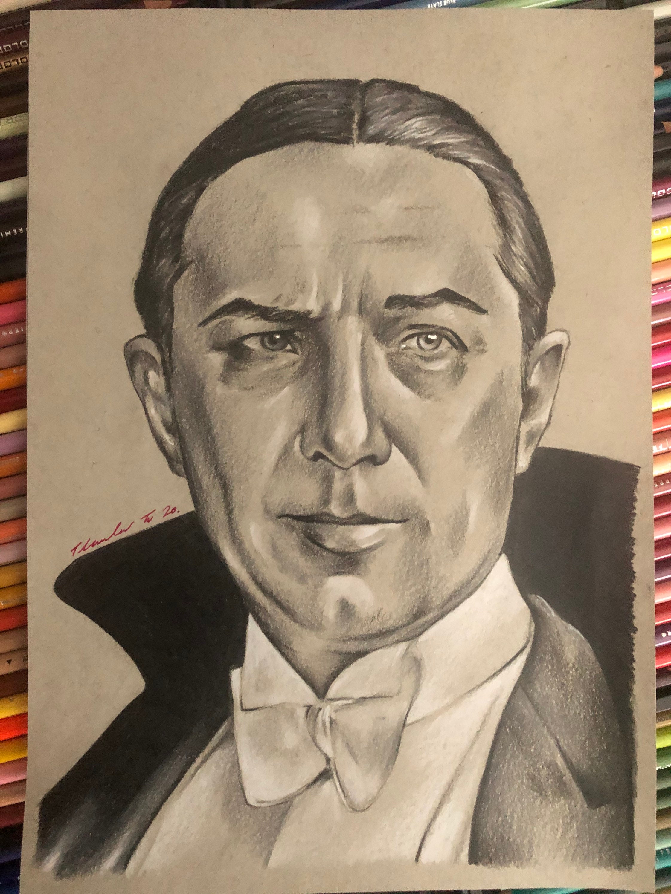 Bela Lugosi Dracula original pencil drawing. A4 fan-art. 1931 | Etsy