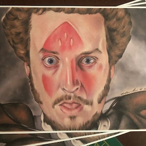 PRINT.... Marv Home Alone ... Original Fan-art ..  signed print.