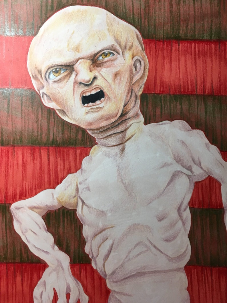 Freddy Krueger baby the dream child original pencil