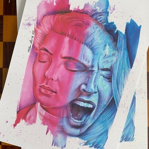 PRINT … Prima Facie  . .. signed original ART print A4. Jodie Comer Tessa