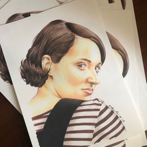 PRINT.... Phoebe Waller-Bridge ....fan-art . signed.. A4 Fleabag