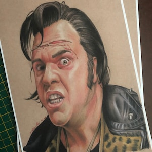 PRINT.... Meatloaf ... Original Fan-art ..  . signed print . Eddie .The Rocky Horror Picture Show