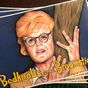 PRINT...Bedknobs and Broomsticks ... Original Fan-Kunst ..Signierter Print. Angela Lansbury