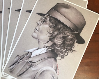 PRINT .. Polly Shelby / Gray .. signed fan-art A4. Helen McCrory Peaky Blinders