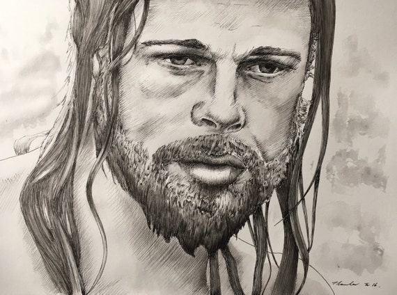 Portfolio Drawing  Leonardo diCaprio  Brad Pitt  EMANUEL SCHWEIZER