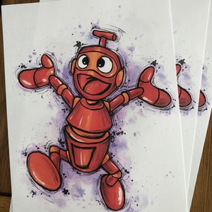PRINT.... Nono  Robot ... Original Fan-art ..  signed print. A4 .. Ulysses 31