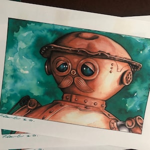 PRINT.... Tik Tok .. Return to Oz ... Original Fan-art ..  . signed print