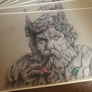 PRINT ... The Nome King  ... signed Fan-ART A4.  Return to Oz