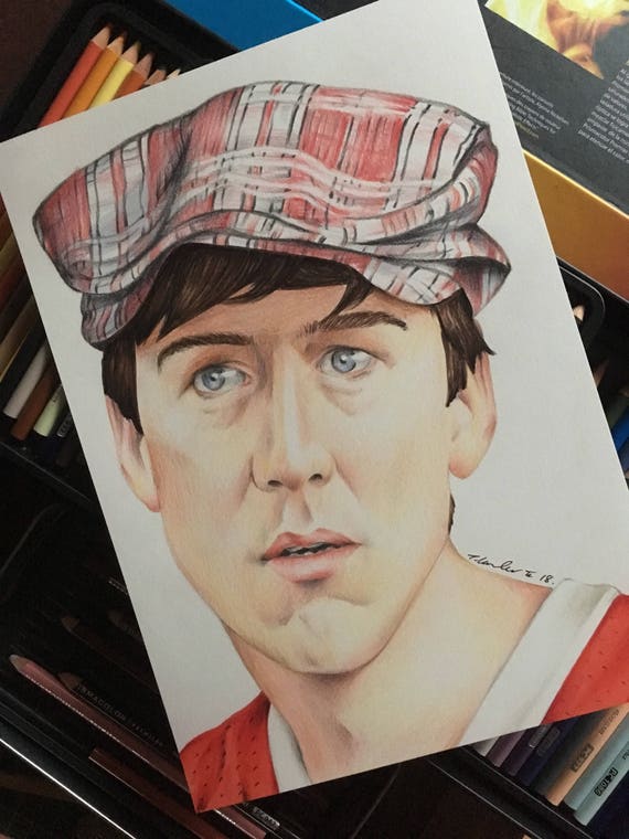 Cameron Frye Original Drawing. Fan-ART A4 Ferris Buellers Day Off Alan Ruck