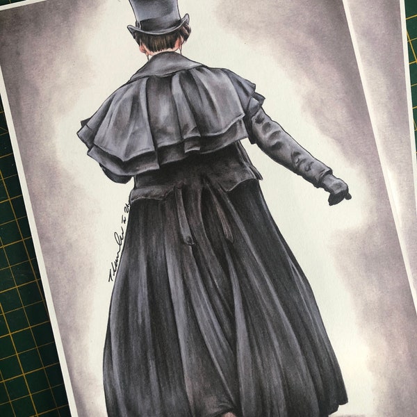 PRINT .. Gentleman Jack fan-art . Anne Lister . Suranne Jones A4 . Signed print .