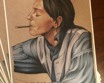 PRINT .. Gentleman Jack fan-art . Anne Lister . Suranne Jones A4 . Signed print .