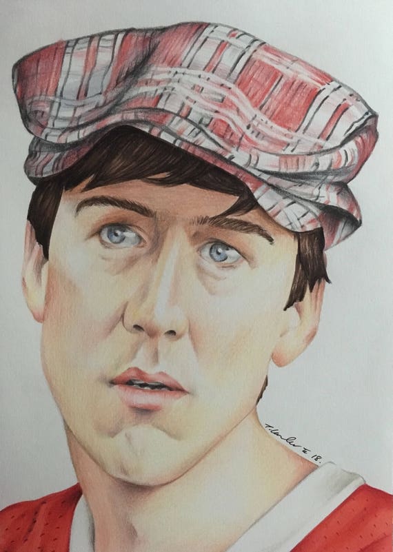 Cameron Frye Original Drawing. Fan-ART A4 Ferris Buellers Day Off Alan Ruck