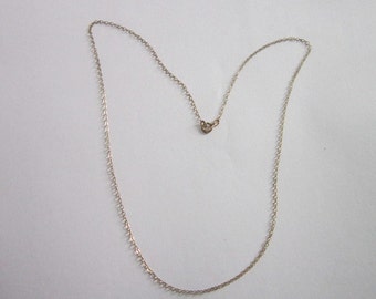 Vintage 18 inch Gold Wash Sterling Silver Chain Necklace