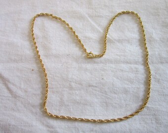 Beautiful Gold Wash Sterling Silver Double Rope Chain Necklace