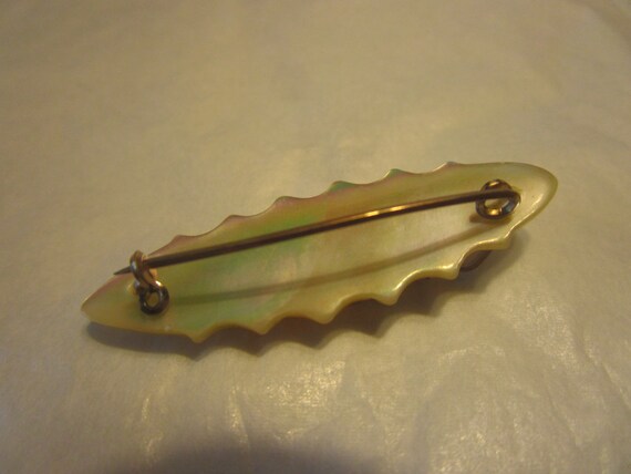 World War 2 " Mother " Brooch Mother of Pearl & G… - image 3