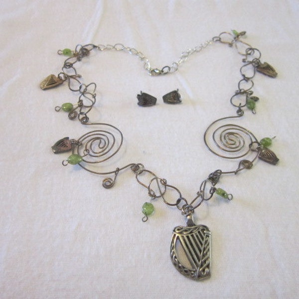 Wild Sterling Silver Steam Punk Necklace & Earrings Set Crazy Fun