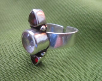 Vintage Retro Sterling Silver Designer SAJEN Ring