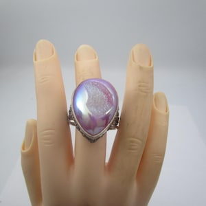 Sajen Wild Fancy Sterling Silver Adjustable Druzy Ring