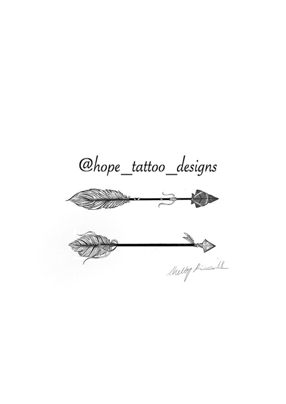 Pfeil Tattoo Flash Etsy