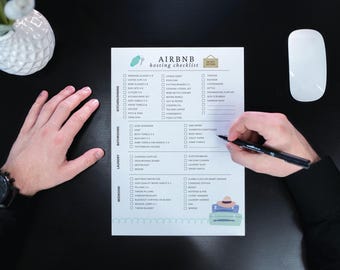 Lista de verificación de almacenamiento de Airbnb / Elementos esenciales para alquileres vacacionales / Lista imprimible de suministros para anfitriones de vacaciones / Guía de configuración del hogar / Descarga instantánea
