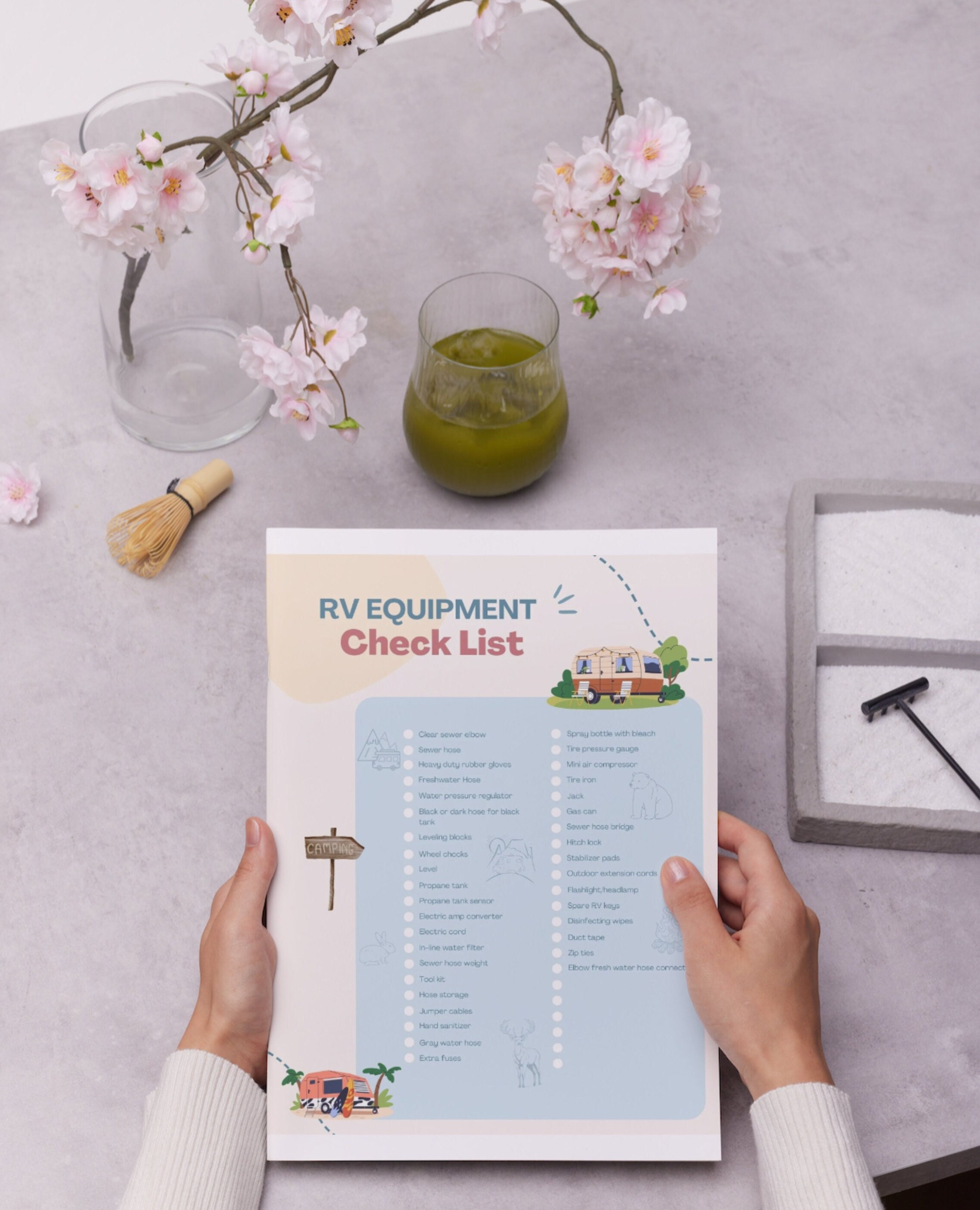 RV Equipment Checklist Instant Download Camper Supply List Printable