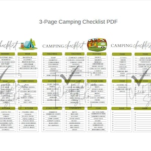 Camping Checklist Ultimate Camp Supply List Printable Tent Camping to ...