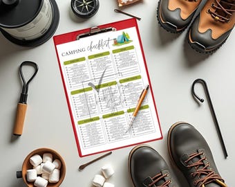 Lista de verificación de equipo para RV imprimible / Equipo indispensable para campistas / Elementos esenciales para remolques de viaje y autocaravanas / Descarga instantánea