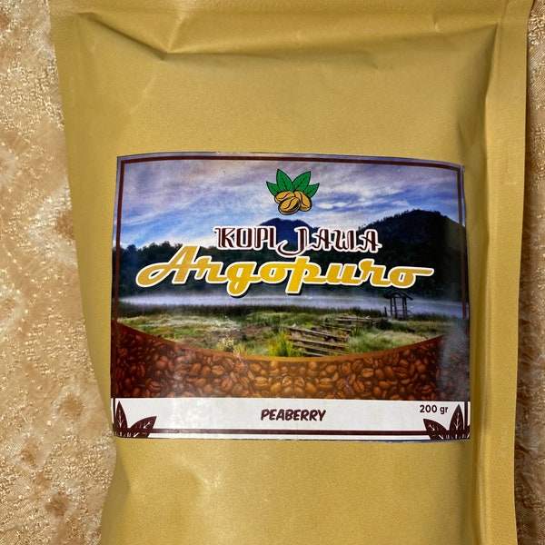 Peaberry Coffee 6 Year Aged Angopuro Mountain Robusta Artisan Coffee Beans - Jember, East Java, Indonesia High Altitude