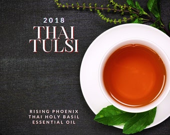 Tulsi 2018 - Albahaca sagrada tailandesa - Ocinum sanctum - Aceite esencial puro premium - Perfumería Rising Phoenix
