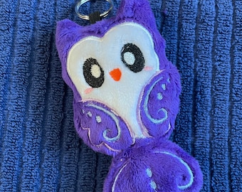 Purple Owl Plush Keychain | Cute Kawaii Wise Owl Plushie Gift